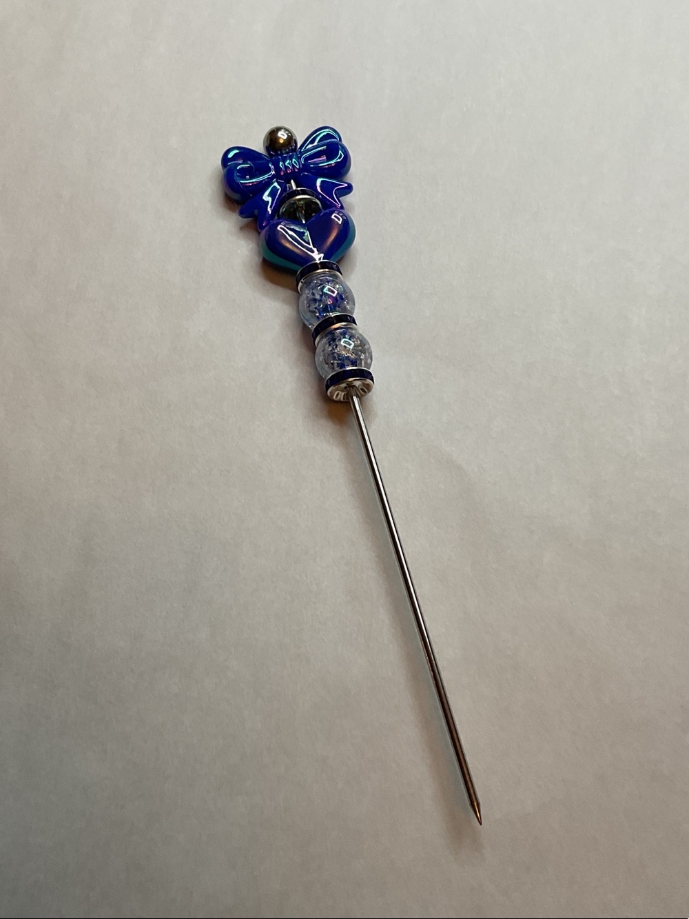 Blue Bow and heart 6” Pokey tool